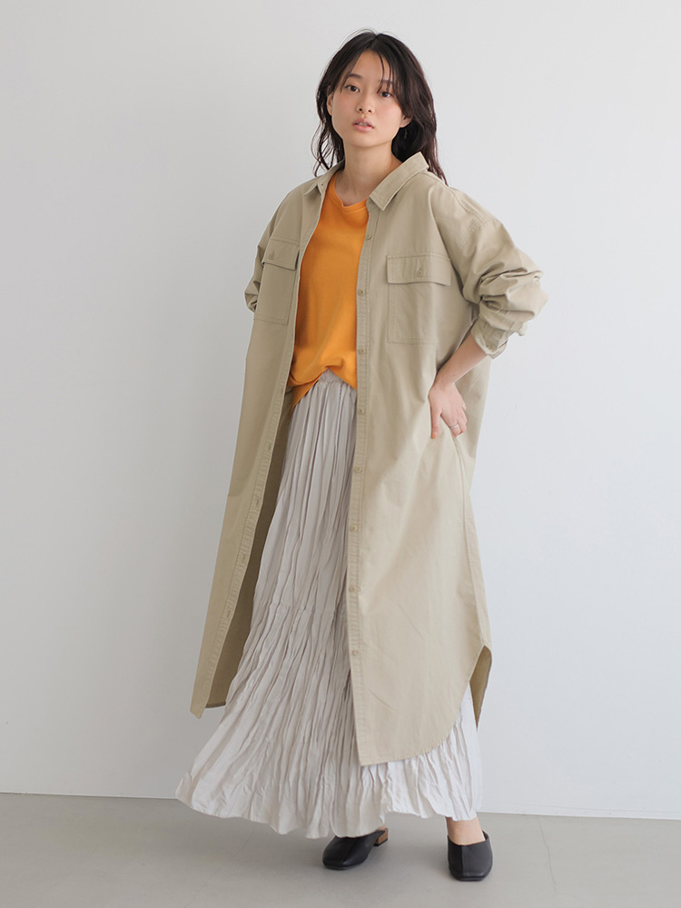 American Holic アメリカンホリック シャツワンピをアウターに のコーディネート ファッションレンタルのメチャカリ